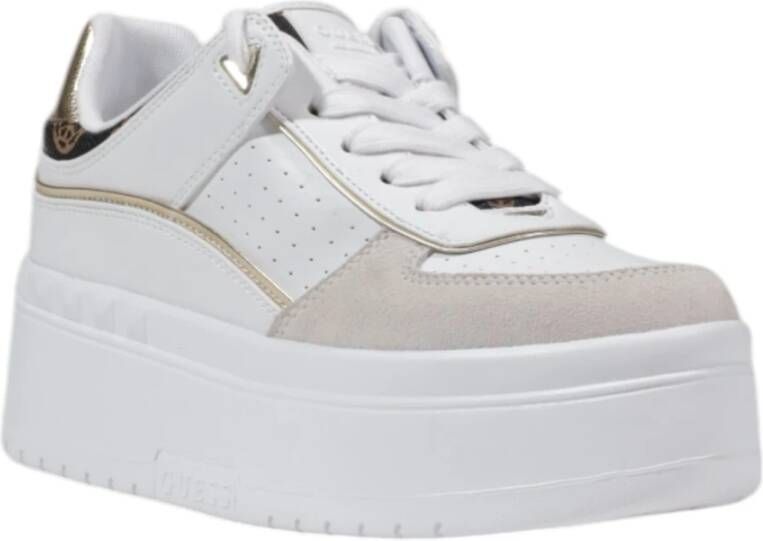 Guess Witte Platform Lace-Up Schoenen Vrouwen White Dames