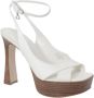 Guess Witte Platform Sandaal Peep Toe Schoenen White Dames - Thumbnail 2