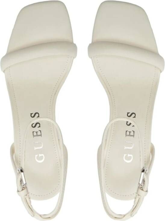 Guess Witte platte sandalen voor vrouwen White Dames