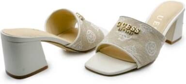 Guess Witte sandalen met brede geweven band White Dames