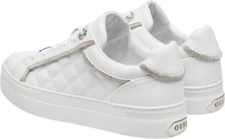 Guess Witte Sneakers met Allover Print White Dames