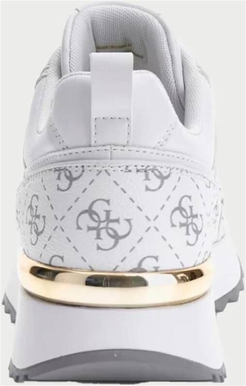 Guess Witte Sneakers met Gelamineerde Inzet White Dames