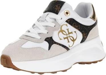 Guess Witte Sneakers Modern Klassiek Ontwerp Multicolor Dames