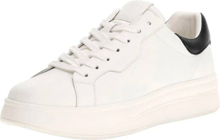 Guess Witte sportieve leren sneakers White Heren