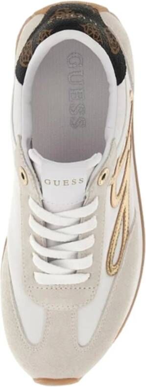 Guess Witte Textiel Sportieve Sneakers Vrouwen White Dames