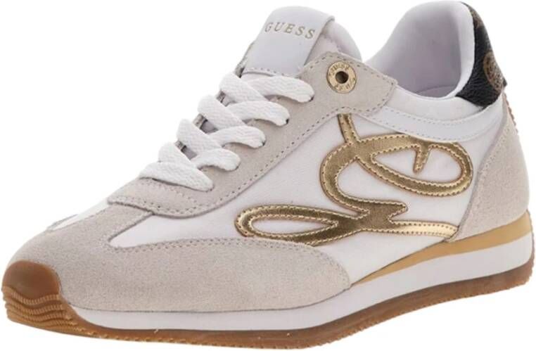 Guess Witte Textiel Sportieve Sneakers Vrouwen White Dames