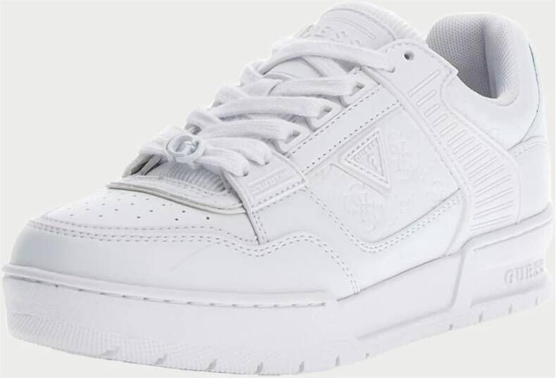 Guess Witte Veterschoenen met Rubberen Zool White Dames