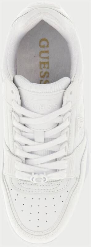 Guess Witte Veterschoenen met Rubberen Zool White Dames