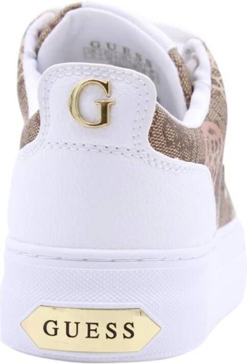 Guess Stijlvolle Wouwou Sneaker Vrouwen Statement Beige Dames