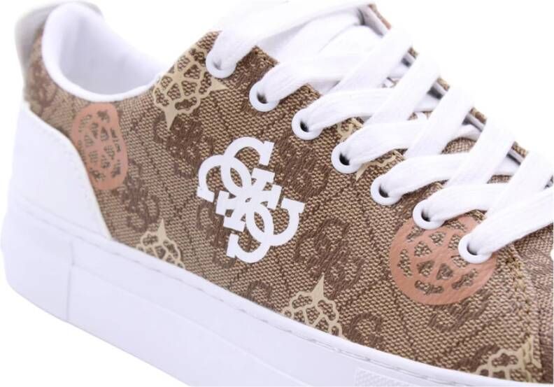 Guess Stijlvolle Wouwou Sneaker Vrouwen Statement Beige Dames