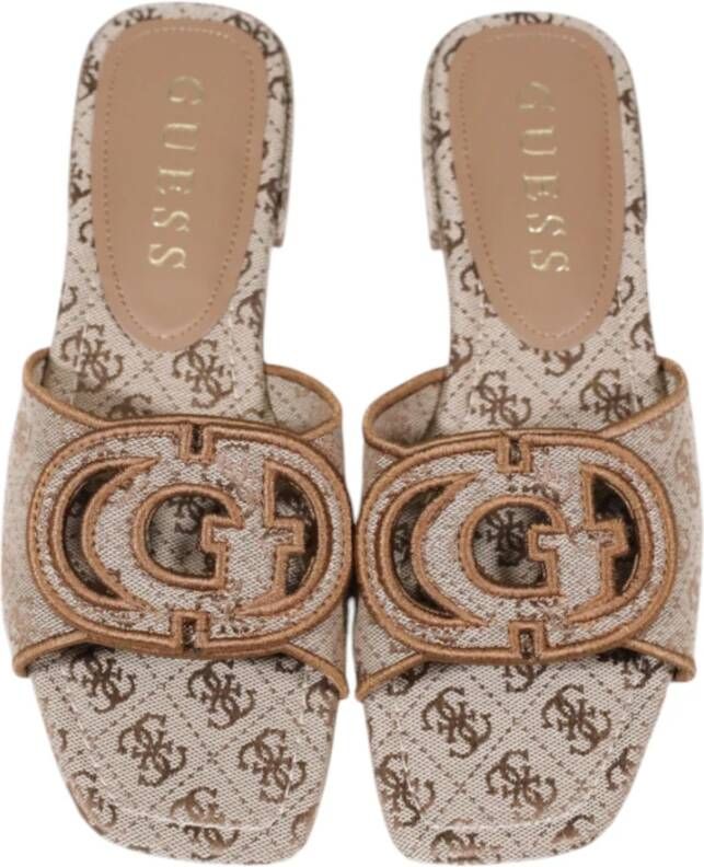 Guess Zomer Dames Sandalen Collectie Polyester Beige Dames