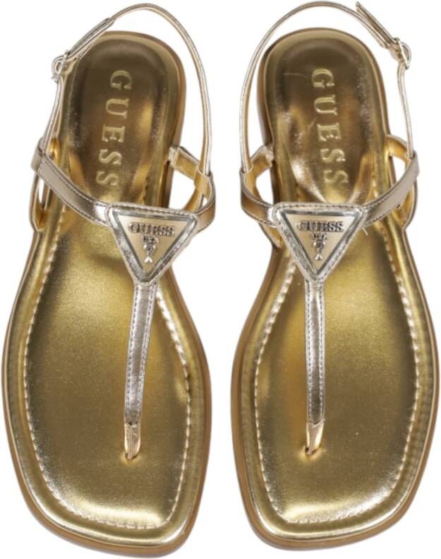 Guess Zomer Dames Sandalen in Polyurethaan Yellow Dames