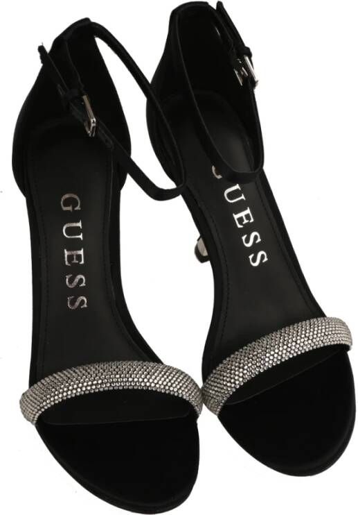 Guess Zwarte Fonkelende Sandalen Black Dames