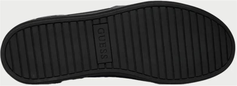 Guess Zwarte lage sneakers met all-over logo Black Heren