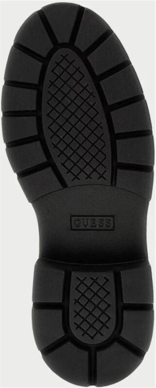 Guess Zwarte leren enkellaarzen met 4G-logo Black Dames