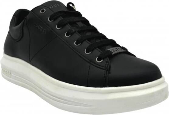 Guess Zwarte Leren Heren Sneakers Black Heren