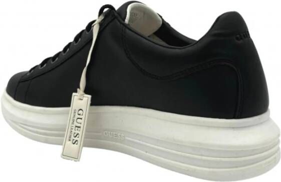 Guess Zwarte Leren Heren Sneakers Black Heren