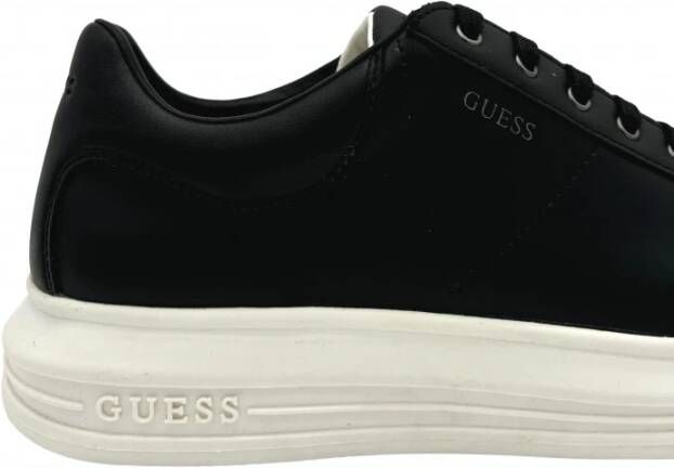 Guess Zwarte Leren Heren Sneakers Black Heren