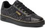 Guess Zwarte leren sneakers Metalen logo Black Dames - Thumbnail 5