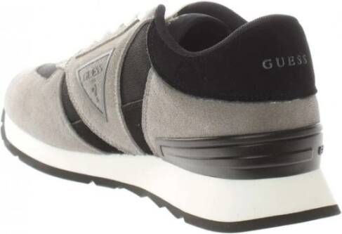 Guess Zwarte leren textielsneakers Gray Dames