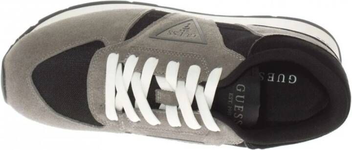 Guess Zwarte leren textielsneakers Gray Dames