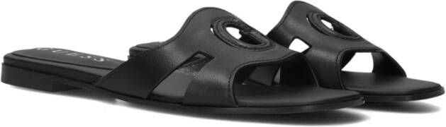 Guess Zwarte Leren Zomer Slippers Ciella Black Dames