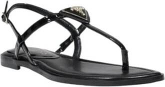 Guess Zwarte polyethyleen sandalen voor vrouwen Black Dames