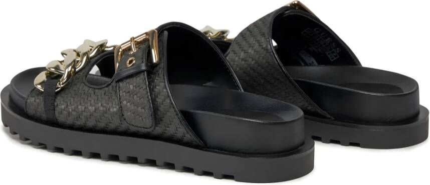 Guess Zwarte Slip-On Sandalen met Rubberen Zool Black Dames