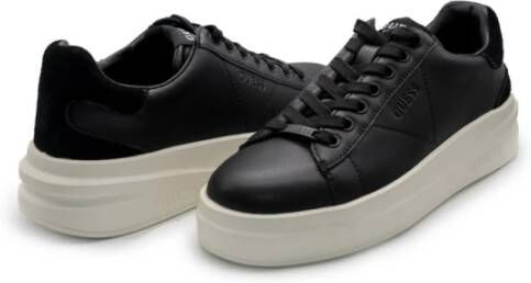 Guess Zwarte suède sneakers met logodetails Black Dames