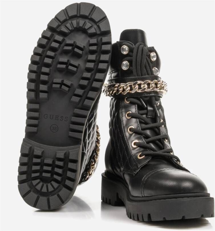 Guess Zwarte veterschoenen voor dames Black Dames