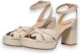 Guglielmo Rotta Beige Plateau Sandalen Ss24 Beige Dames - Thumbnail 2