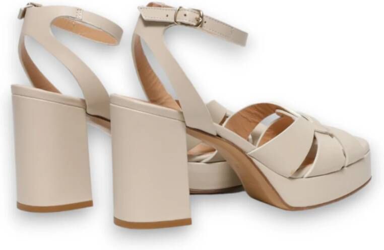 Guglielmo Rotta Beige Plateau Sandalen Ss24 Beige Dames