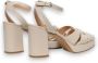 Guglielmo Rotta Beige Plateau Sandalen Ss24 Beige Dames - Thumbnail 3