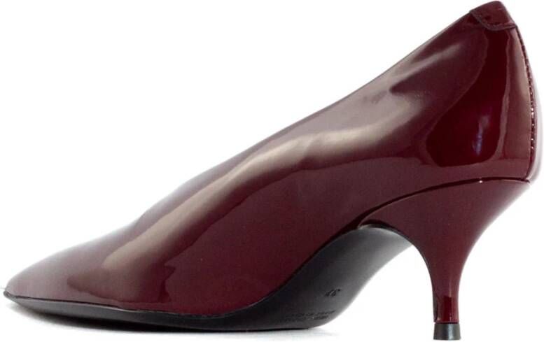 Guglielmo Rotta Bordeaux leren pumps met hak Red Dames