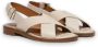 Guglielmo Rotta Kruisband leren sandalen beige Dames - Thumbnail 2