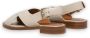 Guglielmo Rotta Kruisband leren sandalen beige Dames - Thumbnail 3