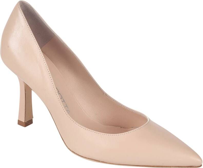 Guglielmo Rotta Nude Leren Hakken 80mm Gemaakt in Italië Beige Dames