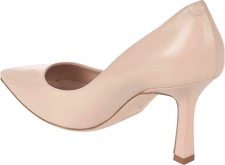 Guglielmo Rotta Nude Leren Hakken 80mm Gemaakt in Italië Beige Dames