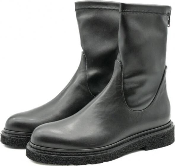 Guglielmo Rotta Zwarte Leren Damesschoenen Aw24 Black Dames