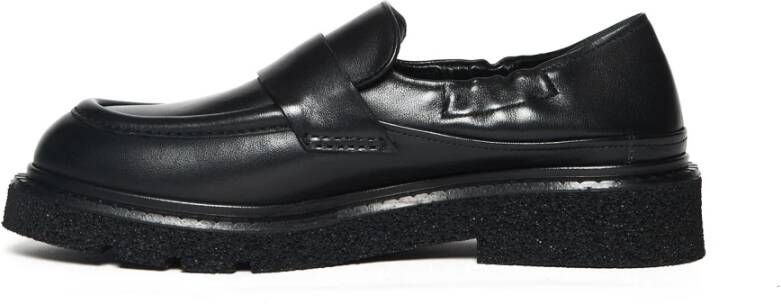 Guglielmo Rotta Zwarte leren Kingsley mocassin schoen Black Dames