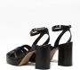 Guglielmo Rotta Zwarte Leren Plateau Sandalen Black Dames - Thumbnail 3