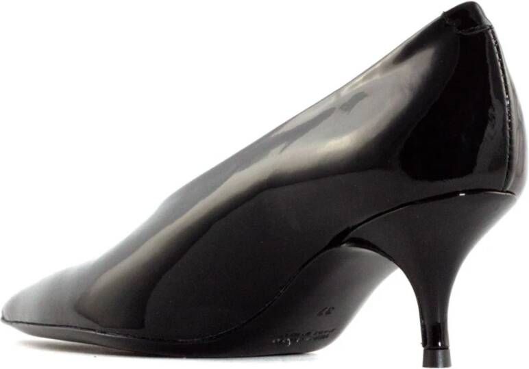 Guglielmo Rotta Zwarte Leren Pumps 4 5cm Hak Black Dames