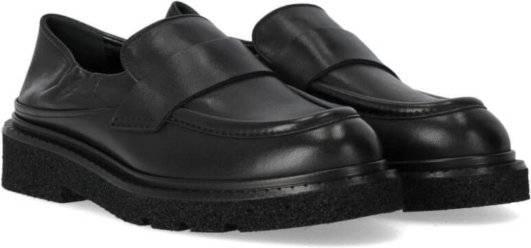 Guglielmo Rotta Zwarte Nappa Leren Loafer Black Dames