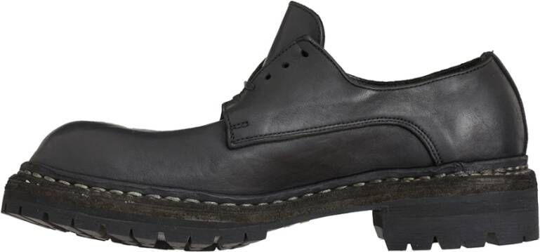 Guidi Leren Derby Schoenen Black Heren