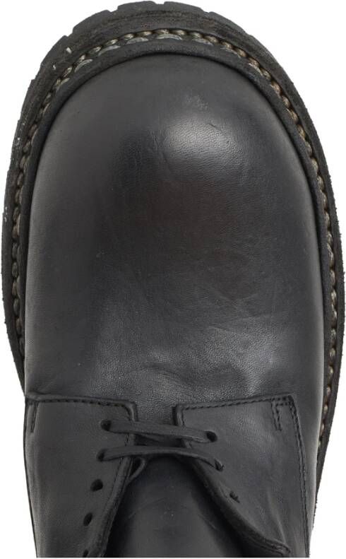 Guidi Leren Derby Schoenen Black Heren