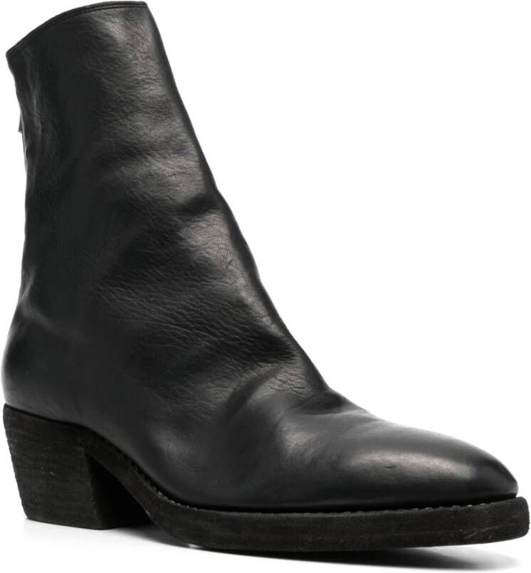 Guidi Westers Stijl Leren Laars Black Heren