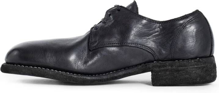 Guidi Zachte paardenleren veterschoenen Black Heren