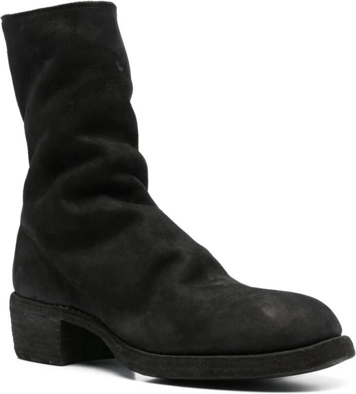 Guidi Zwart Achterrits Mid Boot Black Heren