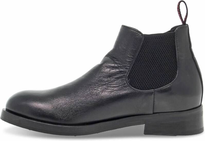 Guidi Zwarte leren enkellaars Beatles stijl Black Dames