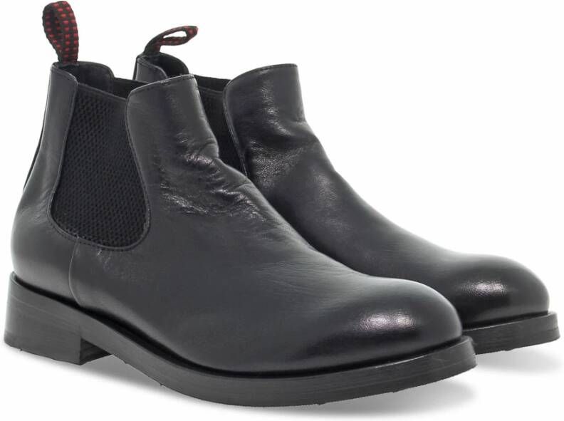 Guidi Zwarte leren enkellaars Beatles stijl Black Dames